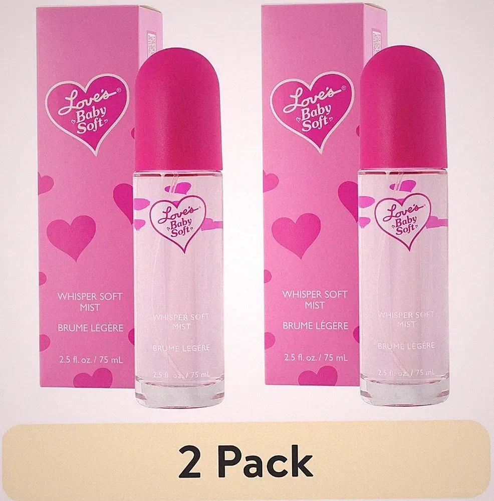 (2 pack) Dana Love's Baby Soft Whisper Soft Mist, Perfume Spray 2.5 fl oz