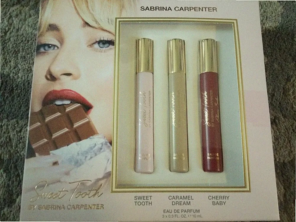Sabrina Carpenter Cherry Baby Sweet Tooth Caramel Dream 0.3 Oz Perfume Gift Set